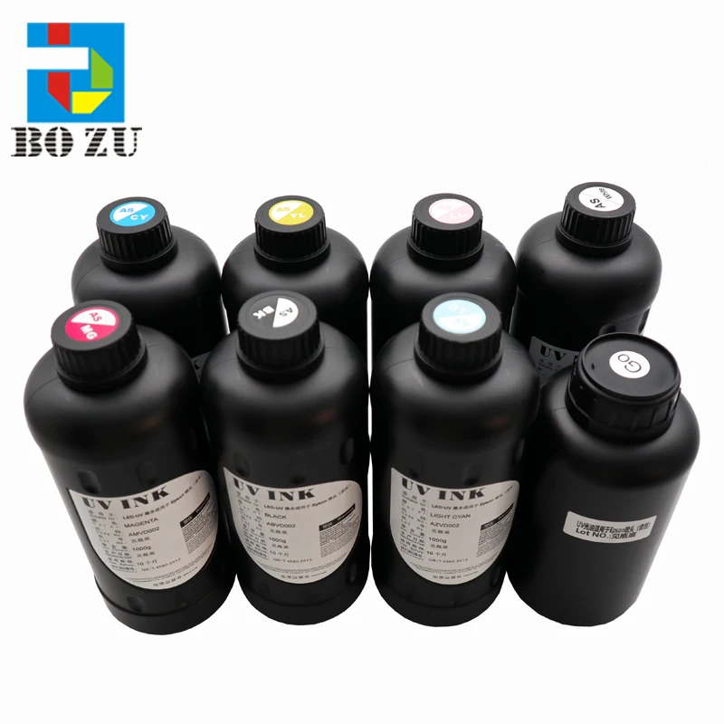 AMY EPSON UV Soft Inks CMYK +W+ LC+LM+Varnish(1L/ each color)for XP600 I3200 DX5 DX7 Printhead
AMY EPSON UV Soft Inks CMYK +W+ LC+LM+Varnish(1L/ each color)for XP600 I3200 DX5 DX7 Printhead
