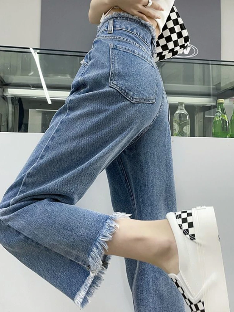 Women Clothing Fashion Tassel Solid Color High Waist Straight Autumn Simplicity Zipper Slim Jeans Ladies Cropped Pants All-match
Women Clothing Fashion Tassel Solid Color High Waist Straight Autumn Simplicity Zipper Slim Jeans Ladies Cropped Pants All-match
