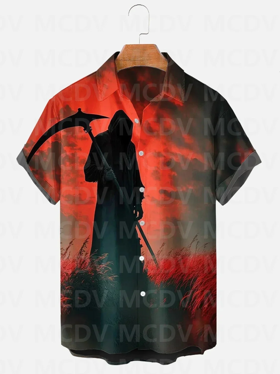 Grim Reaper Halloween Shirt Men's For Women's Short-Sleeved Shirt 3D Printed Hawaiian Shirts
Grim Reaper Halloween Shirt Men's For Women's Short-Sleeved Shirt 3D Printed Hawaiian Shirts