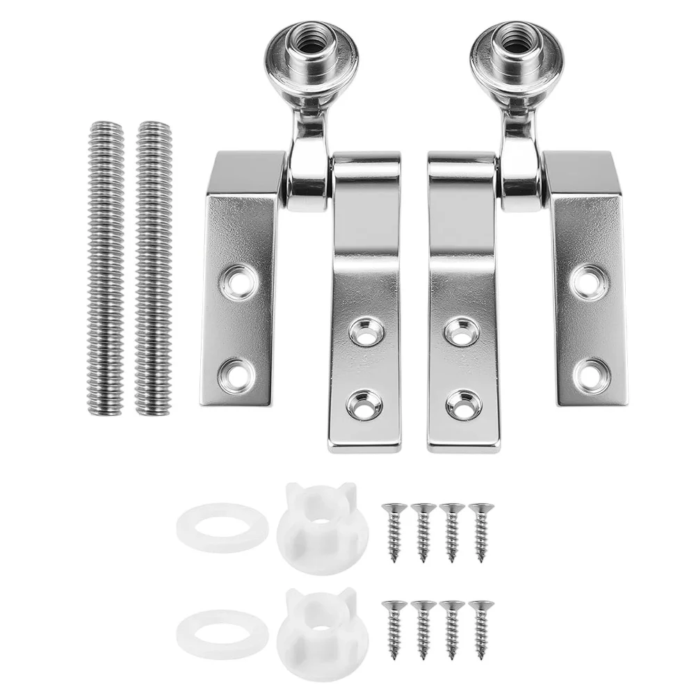 Sturdy Chrome Plated Metal Toilet Seat Hinges Replacement with Bolts Screws Nuts for Elongated and Round Seats
Sturdy Chrome Plated Metal Toilet Seat Hinges Replacement with Bolts Screws Nuts for Elongated and Round Seats