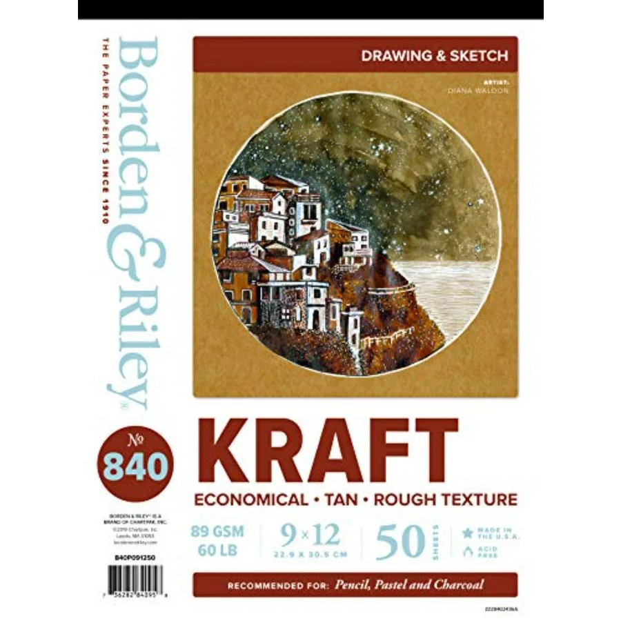 9" x 12" #840 Kraft Paper Pad, 89 GSM/60 LB, 50 Sheets, 1 Pad Each 840P091250
9" x 12" #840 Kraft Paper Pad, 89 GSM/60 LB, 50 Sheets, 1 Pad Each 840P091250