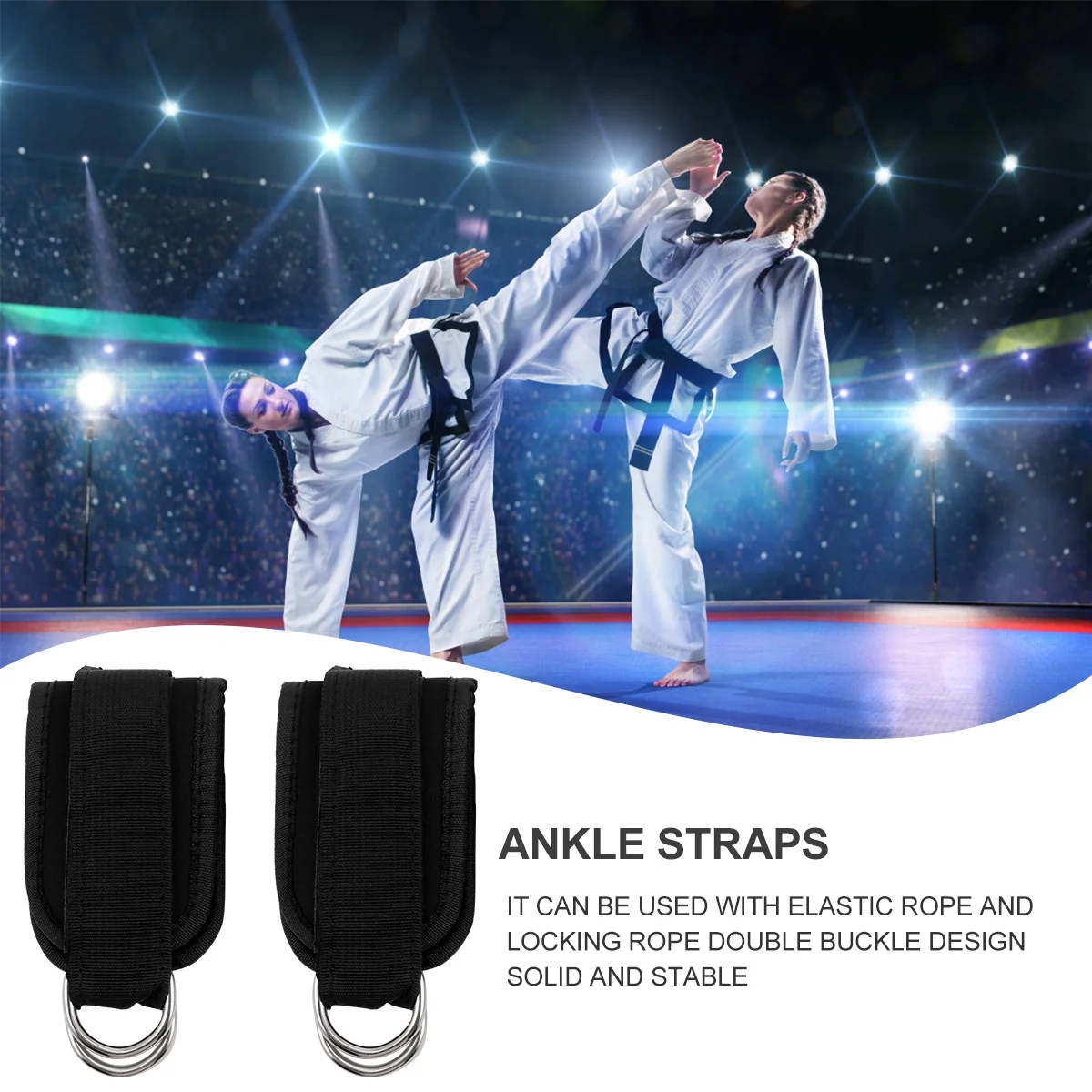 1Pair Professional Ankle Strap for Leg Workouts Double Ring Weight-Bearing Fitness Padded Straps with Elastic Rope and Locking
1Pair Professional Ankle Strap for Leg Workouts Double Ring Weight-Bearing Fitness Padded Straps with Elastic Rope and Locking