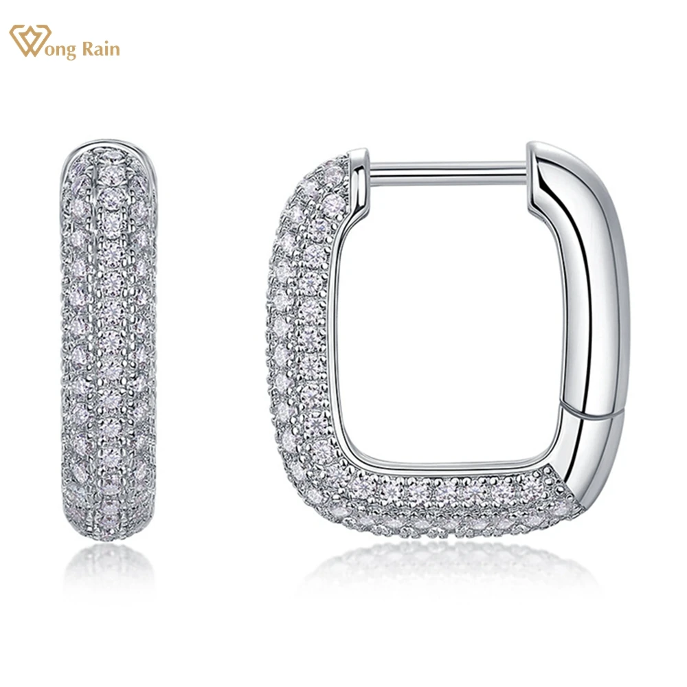 Wong Rain 925 Sterling Silver VVS1 3EX D Color Real Moissanite Diamond Gemstone Personality Hoop Earrings Fine Jewelry Wholesale
Wong Rain 925 Sterling Silver VVS1 3EX D Color Real Moissanite Diamond Gemstone Personality Hoop Earrings Fine Jewelry Wholesale