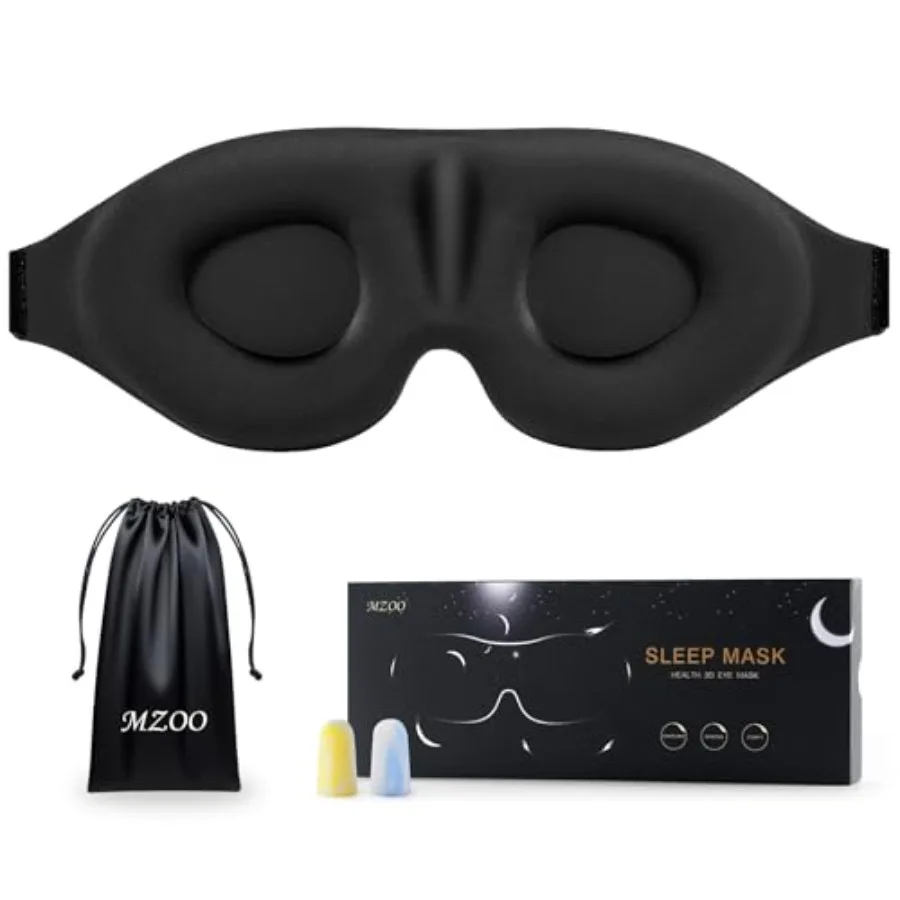 MZOO Luxury Sleep Eye Mask for Side Sleeper Men Women, Zero Eye Pressure 3D Sleeping Mask, Light Blocking Patented Design Night
MZOO Luxury Sleep Eye Mask for Side Sleeper Men Women, Zero Eye Pressure 3D Sleeping Mask, Light Blocking Patented Design Night