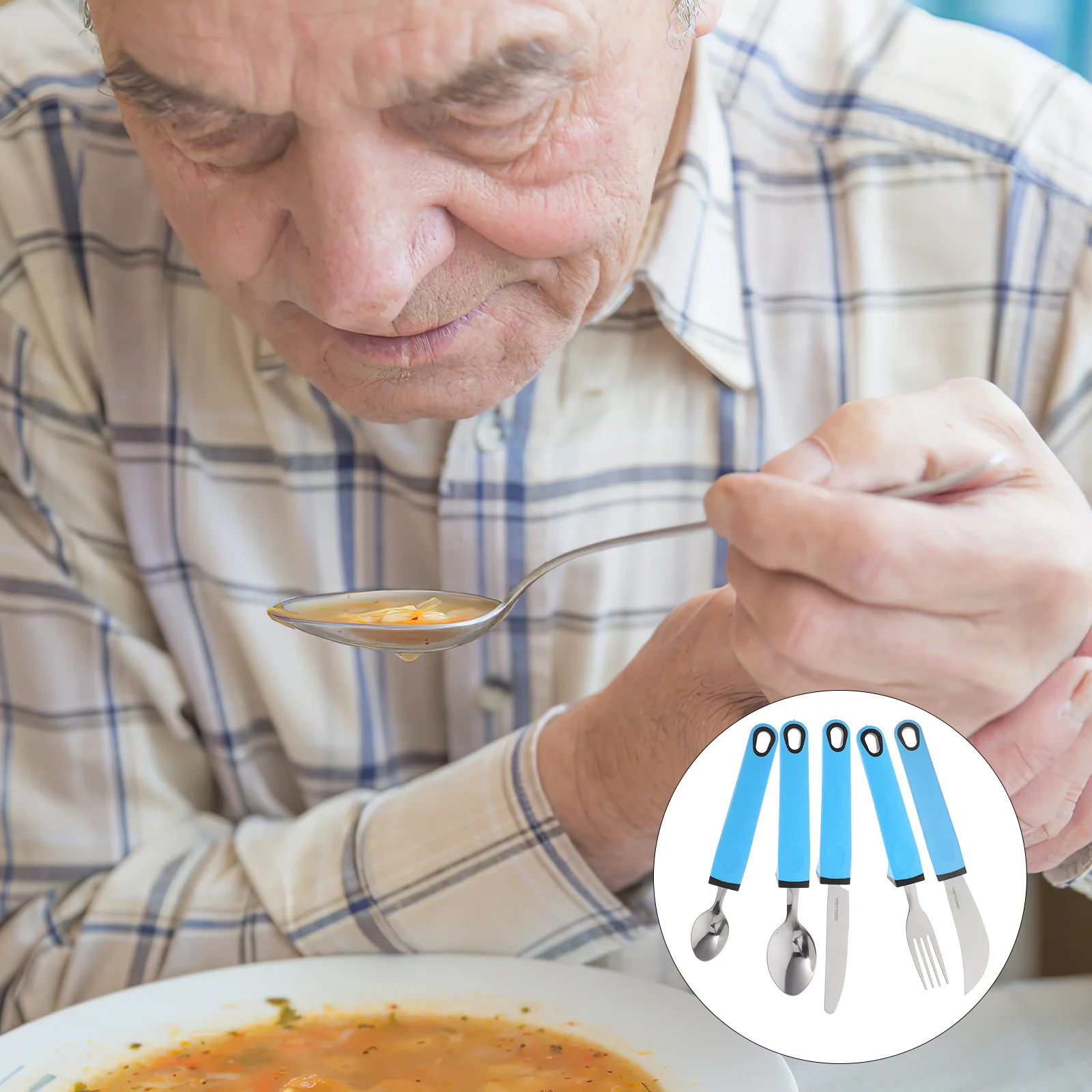 1Set Stainless Steel Adaptive Anti-Shake Tableware for Elderly Disabled Adult Utensils Ergonomic Grip Durable Practical Use
1Set Stainless Steel Adaptive Anti-Shake Tableware for Elderly Disabled Adult Utensils Ergonomic Grip Durable Practical Use