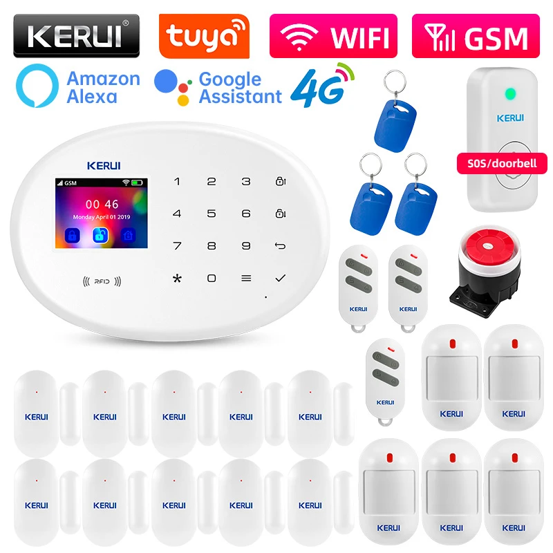 KERUI 4G/2G Wi-Fi GSM сигнализация детектор движения дверной датчик домашняя сигнализация комплект Tuya умный пульт дистанционного управления защита безопасности
KERUI 4G/2G Wi-Fi GSM сигнализация детектор движения дверной датчик домашняя сигнализация комплект Tuya умный пульт дистанционного управления защита безопасности