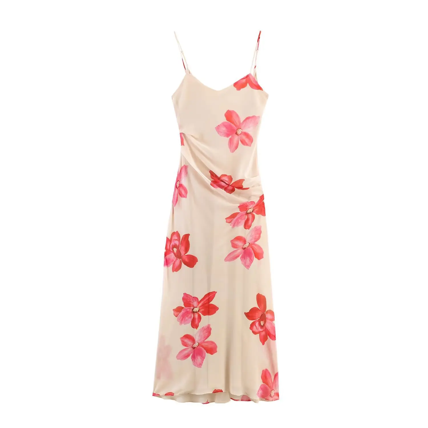 Withered Summer New Women's Style Round Neck Flower Fold Strap Dress Woman Clothes Dress Elegant Party Dresses Vestidos Women's
Withered Summer New Women's Style Round Neck Flower Fold Strap Dress Woman Clothes Dress Elegant Party Dresses Vestidos Women's