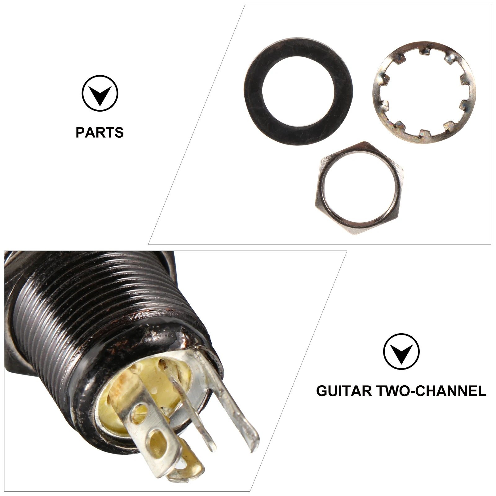Electric Guitar Jack Bass Barrel Cylinder for Black Flush Mount Stereo Input Plug Socket
Electric Guitar Jack Bass Barrel Cylinder for Black Flush Mount Stereo Input Plug Socket