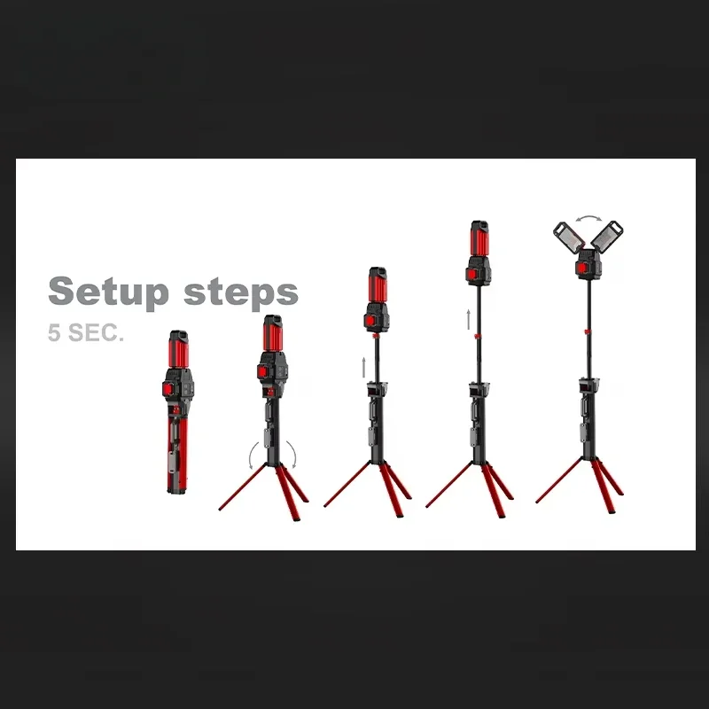 18V 7000 Lumens Light Emitting Diode Work Light Tripod Stand Compatible with Makita Bosch Metabo Stanley Batteries
18V 7000 Lumens Light Emitting Diode Work Light Tripod Stand Compatible with Makita Bosch Metabo Stanley Batteries