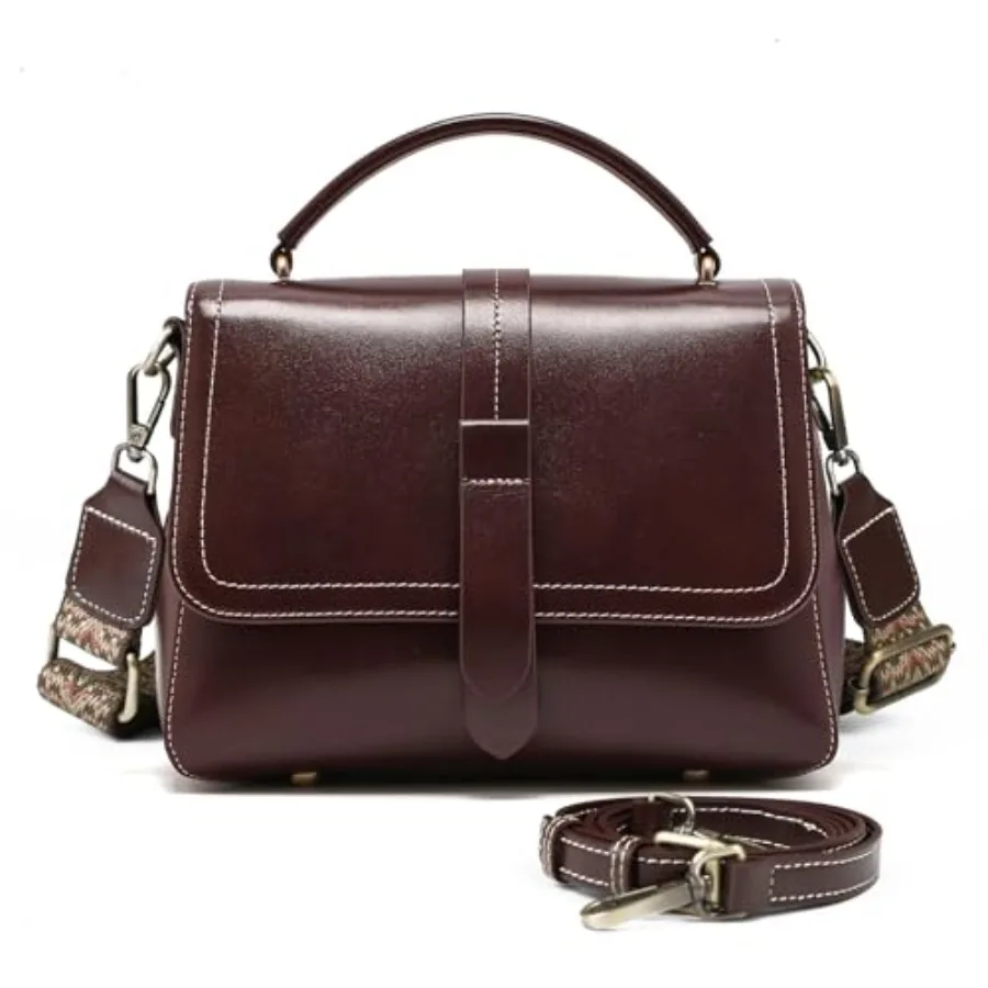 Crossbody Bags for Women: Genuine Leather Shoulder Bag in Black Waterproof, Flap Zip Closure, 2 Adjustable Straps, Multiple Poc
Crossbody Bags for Women: Genuine Leather Shoulder Bag in Black Waterproof, Flap Zip Closure, 2 Adjustable Straps, Multiple Poc