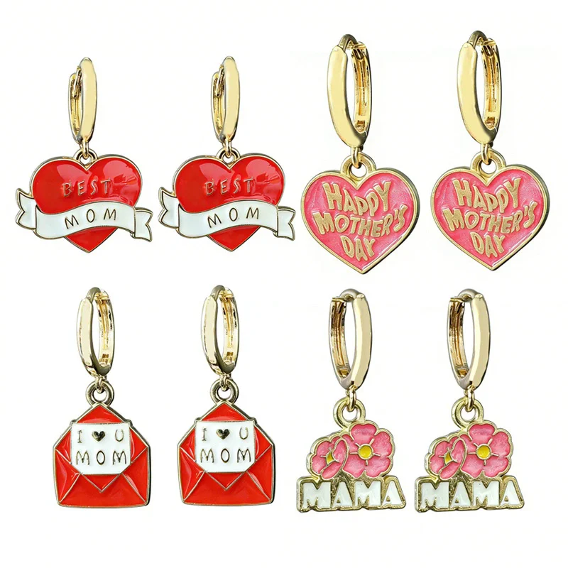 20Pairs Mother's Day Exquisite Copper Earring Pendant Metal Mother's Day Gift Flower Love Earrings Decoration Gift Wholesale
20Pairs Mother's Day Exquisite Copper Earring Pendant Metal Mother's Day Gift Flower Love Earrings Decoration Gift Wholesale