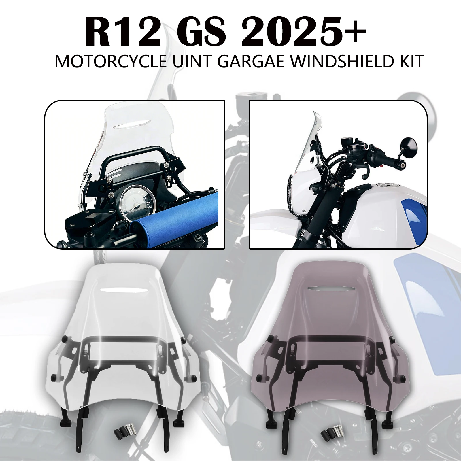 For BMW R12 G S r12 g s 2025+ New Motorcycle accessories Windshield Wind Deflector Screen Shield Windscreen Fit R 12 GS
For BMW R12 G S r12 g s 2025+ New Motorcycle accessories Windshield Wind Deflector Screen Shield Windscreen Fit R 12 GS