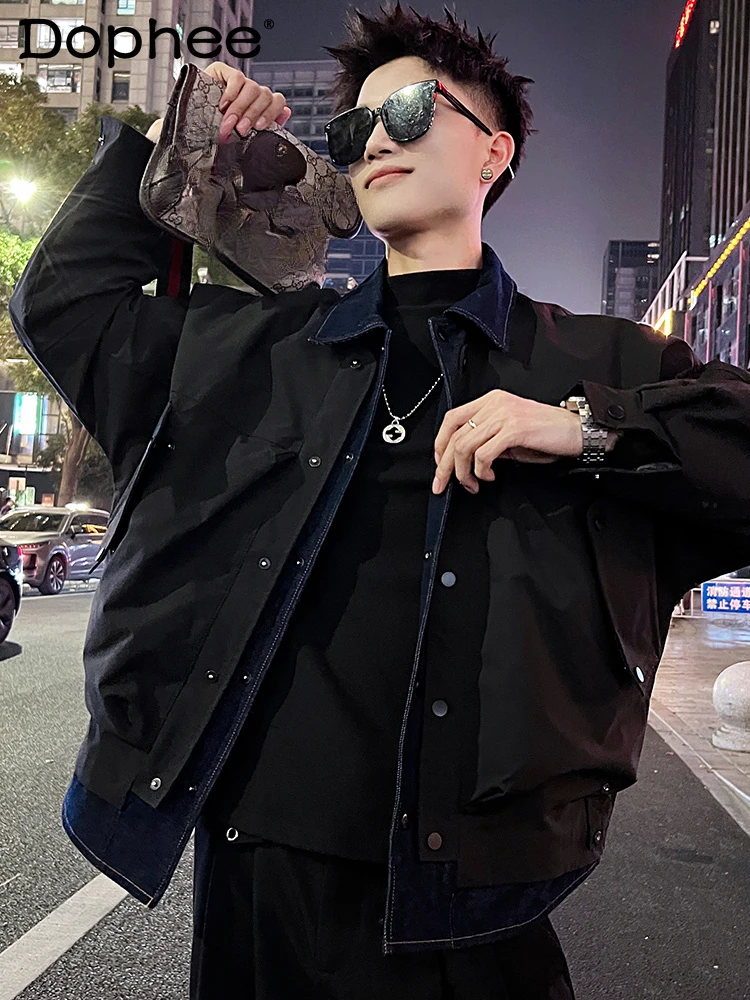 Fashionable Men's 2023 New Winter Down Cotton-Padded Coats Trendy Male Handsome Denim Patchwork Cotton-Padded Jacket Coats
Fashionable Men's 2023 New Winter Down Cotton-Padded Coats Trendy Male Handsome Denim Patchwork Cotton-Padded Jacket Coats