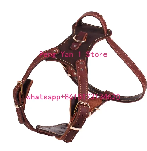 Cowhide chest strap for medium and large dogs, leather adjustable dog rope collar
Cowhide chest strap for medium and large dogs, leather adjustable dog rope collar