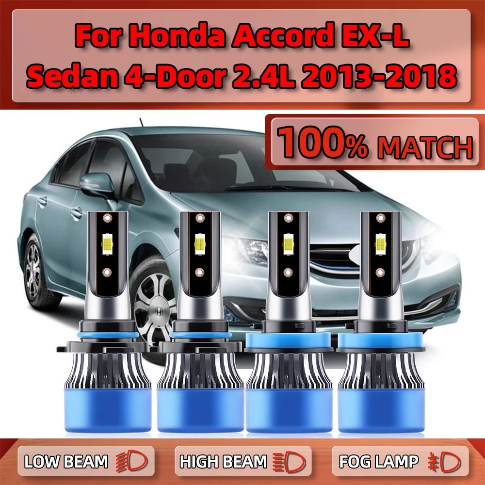 40000LM LED Car Headlights Bulbs H11 9005 HB3 Turbo Lights 12V Plug&Play For Honda Accord EX-L Sedan 4-Door 2.4L 2013-2017 2018
40000LM LED Car Headlights Bulbs H11 9005 HB3 Turbo Lights 12V Plug&Play For Honda Accord EX-L Sedan 4-Door 2.4L 2013-2017 2018