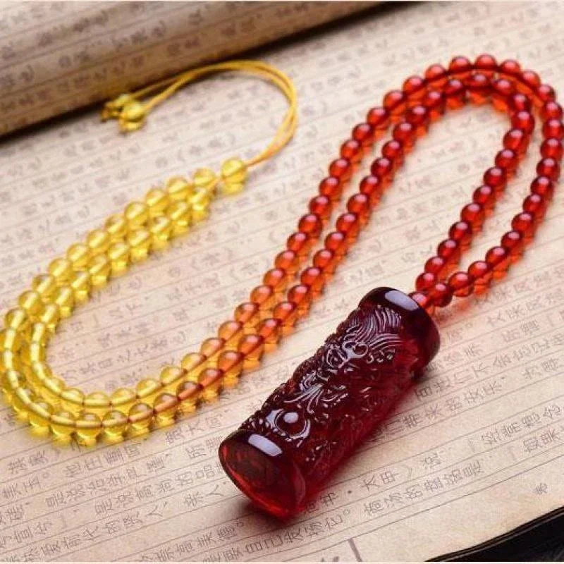 Natural Baltic Amber Dragon Column Pendant Necklace Men Hand-carved Dragons Charms Sweater Chain Amulet Gifts For Women Jewelry
Natural Baltic Amber Dragon Column Pendant Necklace Men Hand-carved Dragons Charms Sweater Chain Amulet Gifts For Women Jewelry