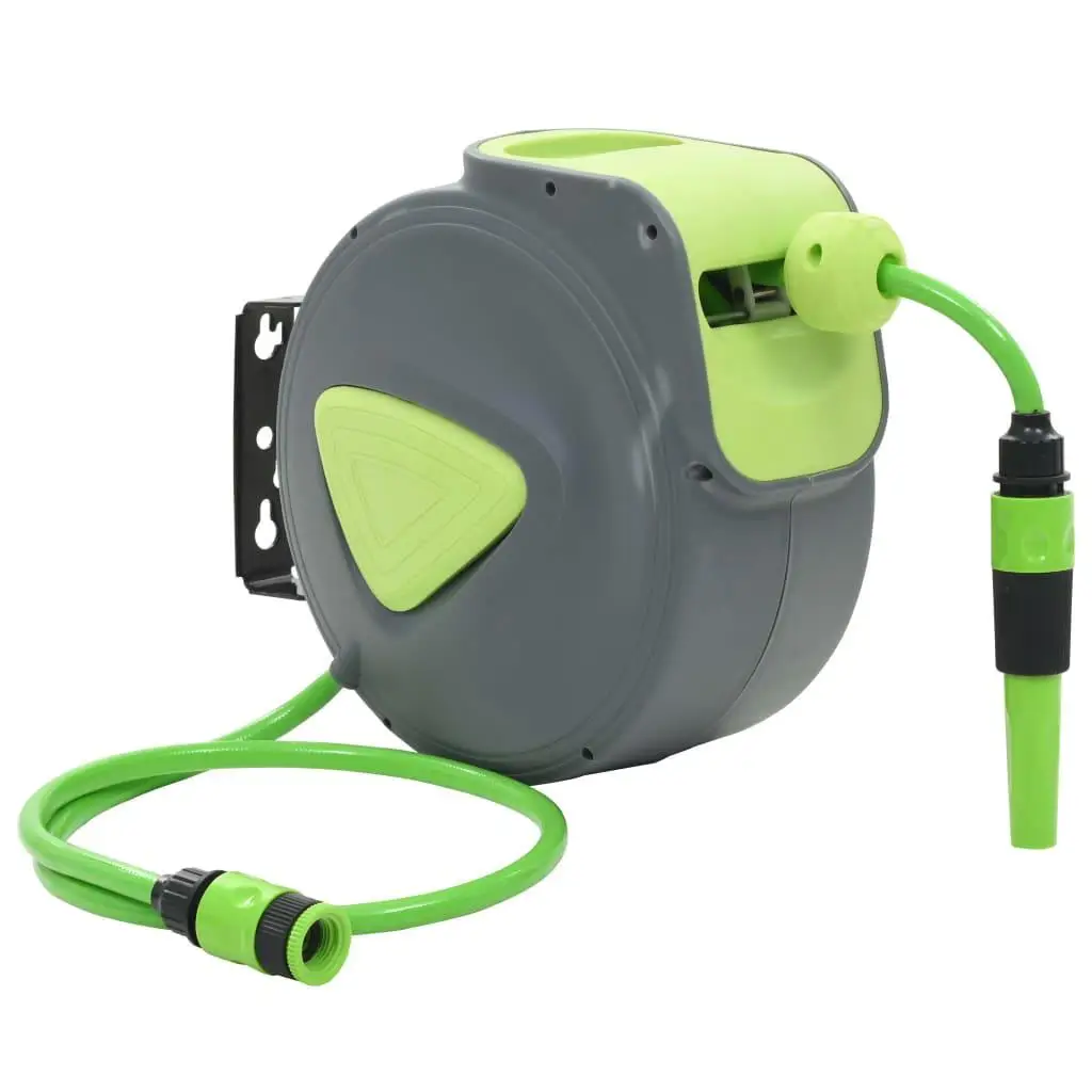 32.8ft Automatic Wall-Mounted Retractable Water Hose Reel with Extra 3.3ft Extension - Garden Hose Organizer
32.8ft Automatic Wall-Mounted Retractable Water Hose Reel with Extra 3.3ft Extension - Garden Hose Organizer