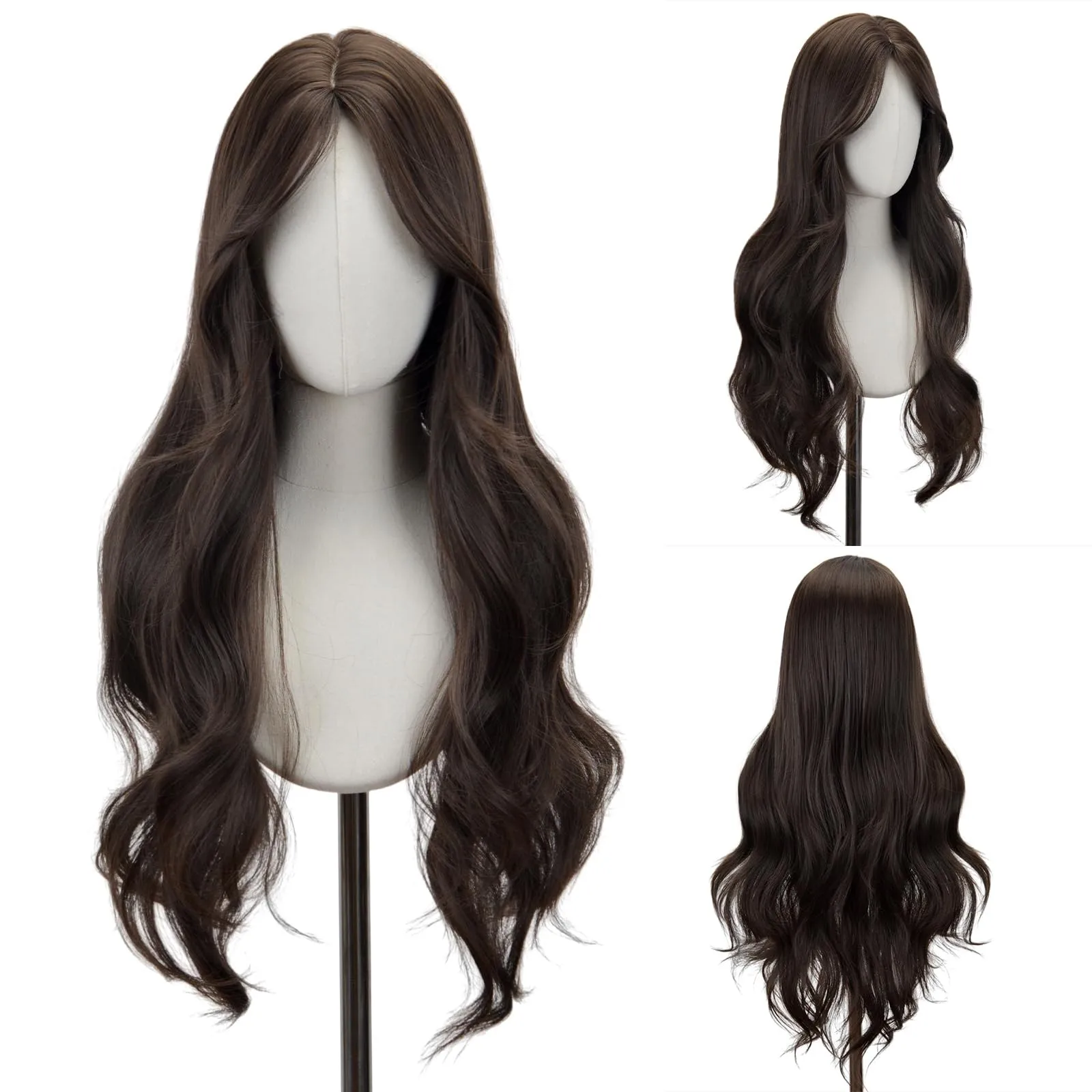 Brown Middle Part Wig with Bangs for Women -26 Inch Long Wavy Brown Wigs Synt...
Brown Middle Part Wig with Bangs for Women -26 Inch Long Wavy Brown Wigs Synt...