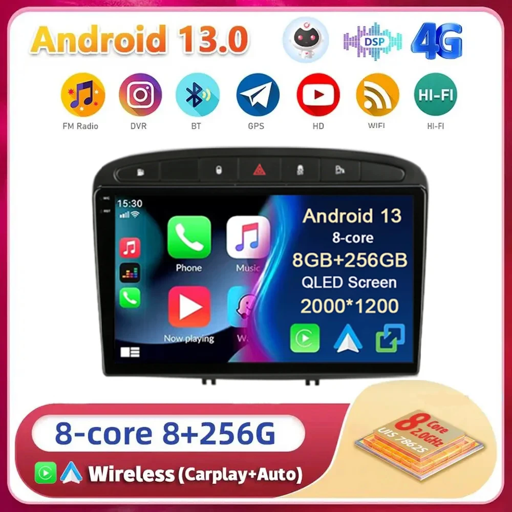 Android 13 For Peugeot 308 308SW 2007-2015 408 2012-2020 Car Radio Navigation Multimedia Player Video WIFI 2DIN DSP Carplay Auto
Android 13 For Peugeot 308 308SW 2007-2015 408 2012-2020 Car Radio Navigation Multimedia Player Video WIFI 2DIN DSP Carplay Auto