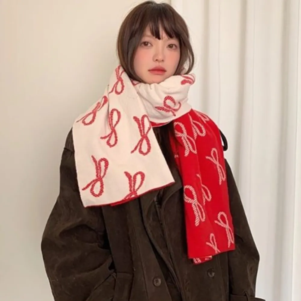 Trendy Lightweight Bow Scarf Two-sided Windproof Imitation Wool Scarf Korean Style Warm Winter Shawl Gift
Trendy Lightweight Bow Scarf Two-sided Windproof Imitation Wool Scarf Korean Style Warm Winter Shawl Gift