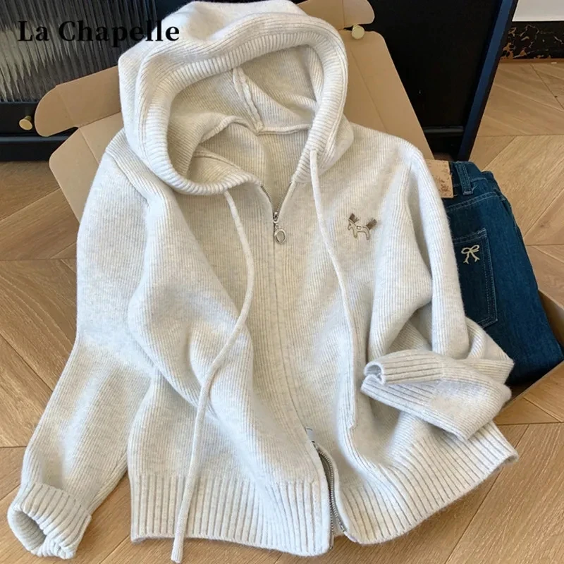 Embroidered Hooded Knitted Sweater Womens Autumn Winter New Loose Double Zipper Sweater Outerwear Female Knitwear Jacket
Embroidered Hooded Knitted Sweater Womens Autumn Winter New Loose Double Zipper Sweater Outerwear Female Knitwear Jacket