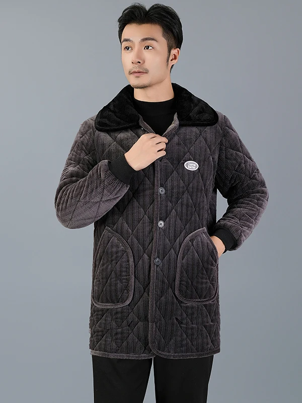 Men's Thiened Cotton Jaet Fce Lined Warm Winter Workwear Casual Loose Fit Dirt Resistant Long Sve Button up Coat
Men's Thiened Cotton Jaet Fce Lined Warm Winter Workwear Casual Loose Fit Dirt Resistant Long Sve Button up Coat