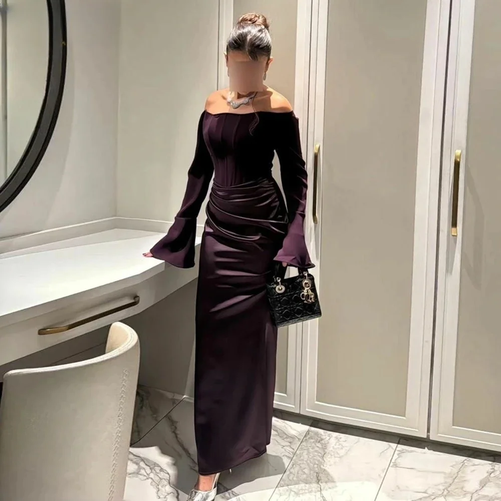 Purple Chiffon Long Sleeves Bespoke Occasion Gown Evening Dresses Pastrol Unisex Jersey Retro Dubai Saudi Arabic Prom Customized
Purple Chiffon Long Sleeves Bespoke Occasion Gown Evening Dresses Pastrol Unisex Jersey Retro Dubai Saudi Arabic Prom Customized