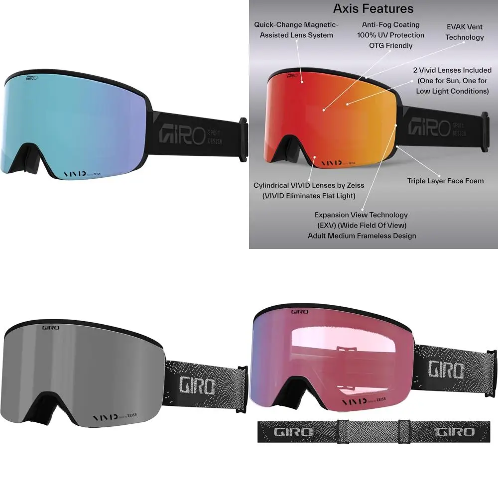Ski and Snowboard Goggles for Men - Quick Lens Change, 2 Vivid Lenses, Anti-Fog Technology, Over-the-Glasses Compatibility
Ski and Snowboard Goggles for Men - Quick Lens Change, 2 Vivid Lenses, Anti-Fog Technology, Over-the-Glasses Compatibility