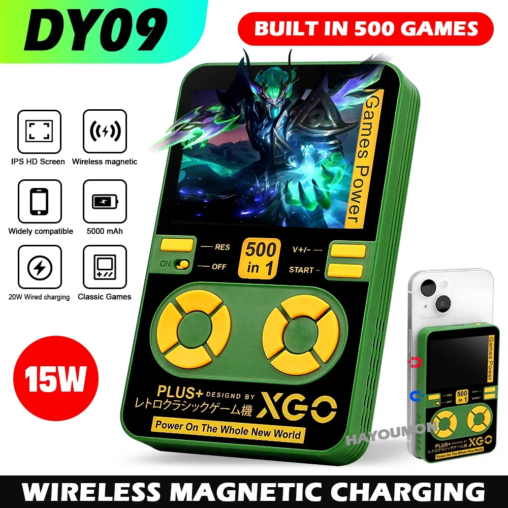 2026 Mini Portable Game Console with 500 Classic Games Large Screen Magnetic Wireless Charging Power 5000mAh Childhood Nostalgia
2026 Mini Portable Game Console with 500 Classic Games Large Screen Magnetic Wireless Charging Power 5000mAh Childhood Nostalgia