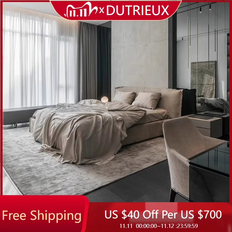 Современная минималистичная кровать, итальянская светлая роскошная эстетика, кровать из цельного дерева, модная мебель для спальни Cama De Casal
Современная минималистичная кровать, итальянская светлая роскошная эстетика, кровать из цельного дерева, модная мебель для спальни Cama De Casal