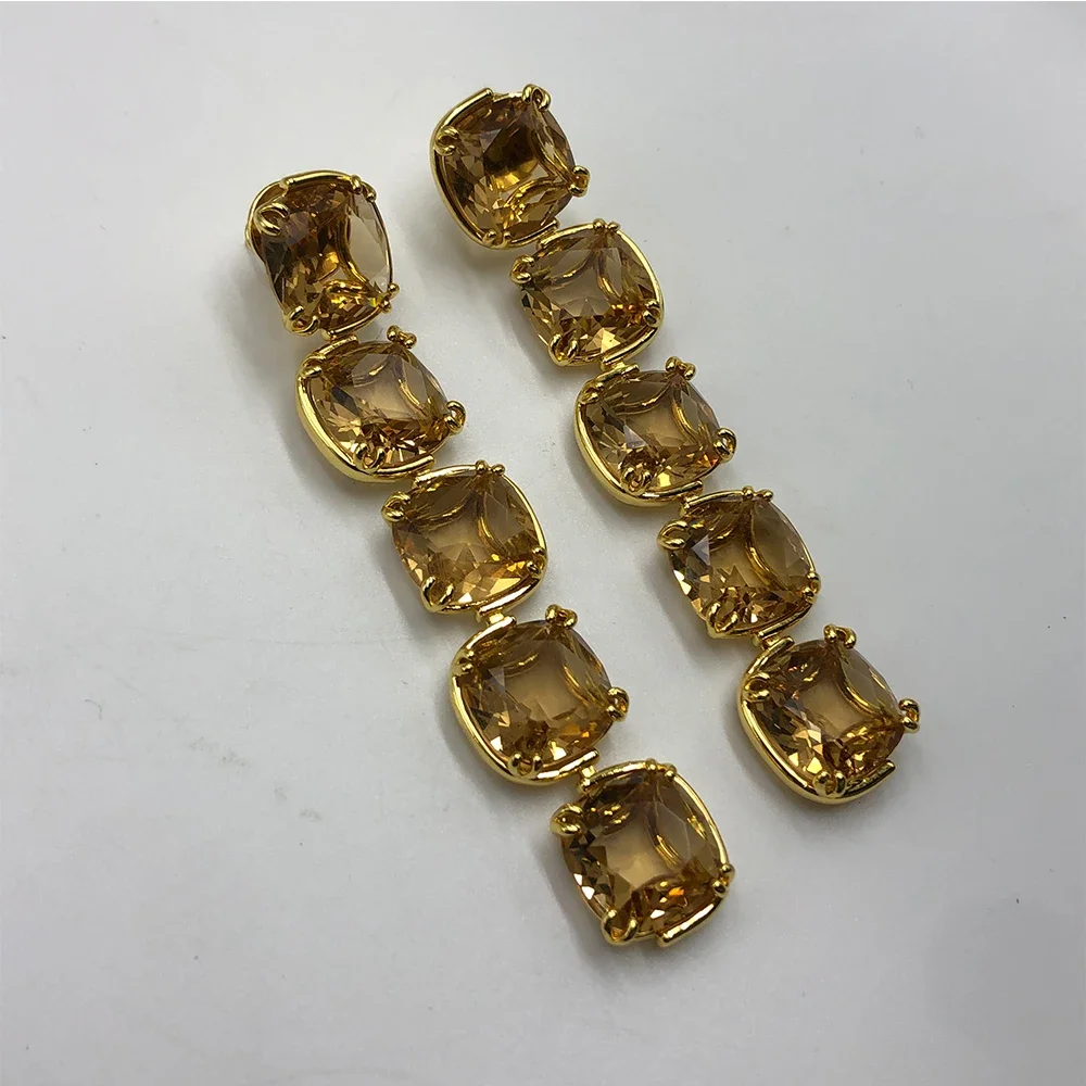 2025 New Square Cut Yellow Crystal Earrings Exquisite Women's High End Accessories Jewelry Gifts
2025 New Square Cut Yellow Crystal Earrings Exquisite Women's High End Accessories Jewelry Gifts