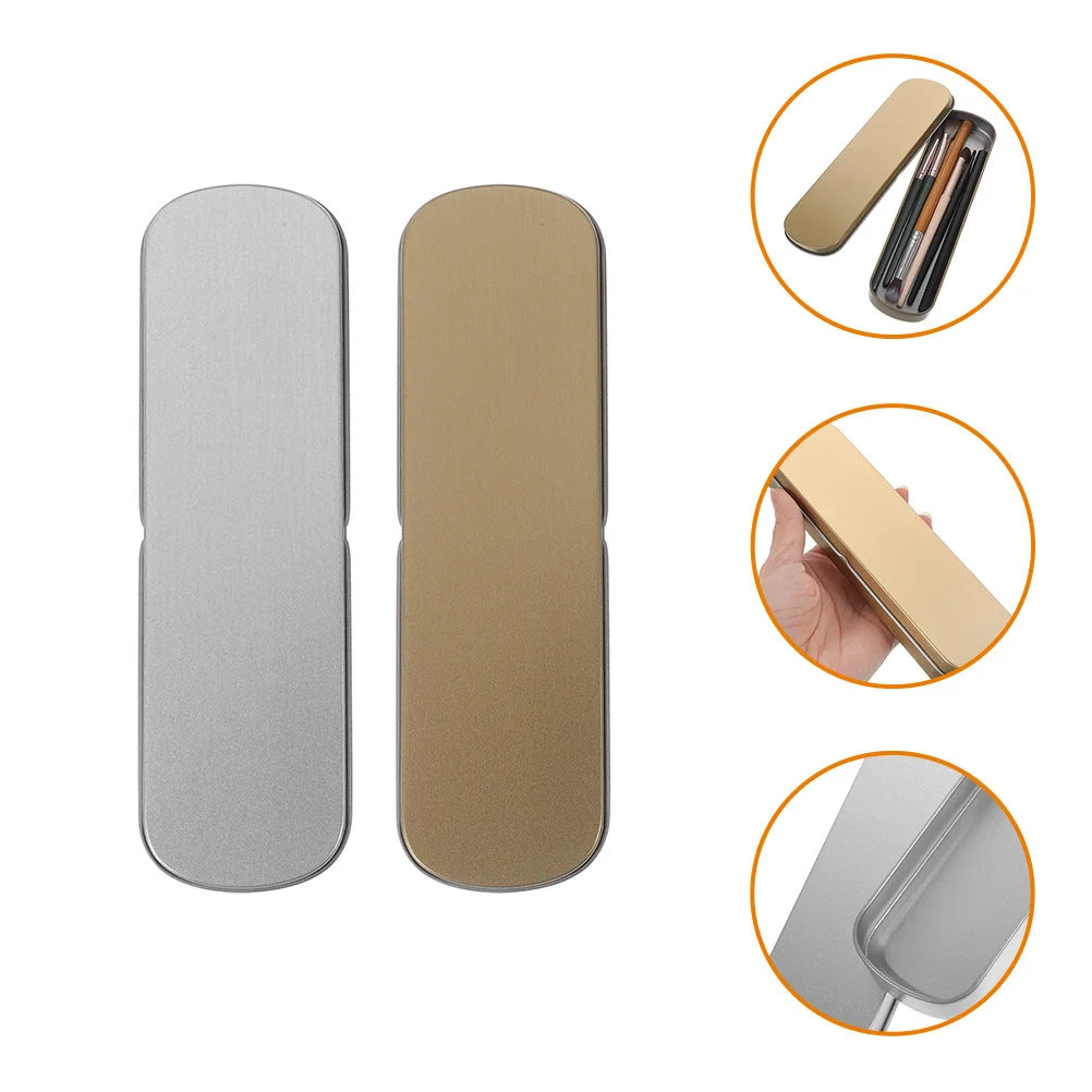 2 Pcs Metal Stationery Boxes Silver Gold Durable Hard Pencil Cases Pen Holders Makeup Brush Organizers Student Supplies Gifts
2 Pcs Metal Stationery Boxes Silver Gold Durable Hard Pencil Cases Pen Holders Makeup Brush Organizers Student Supplies Gifts