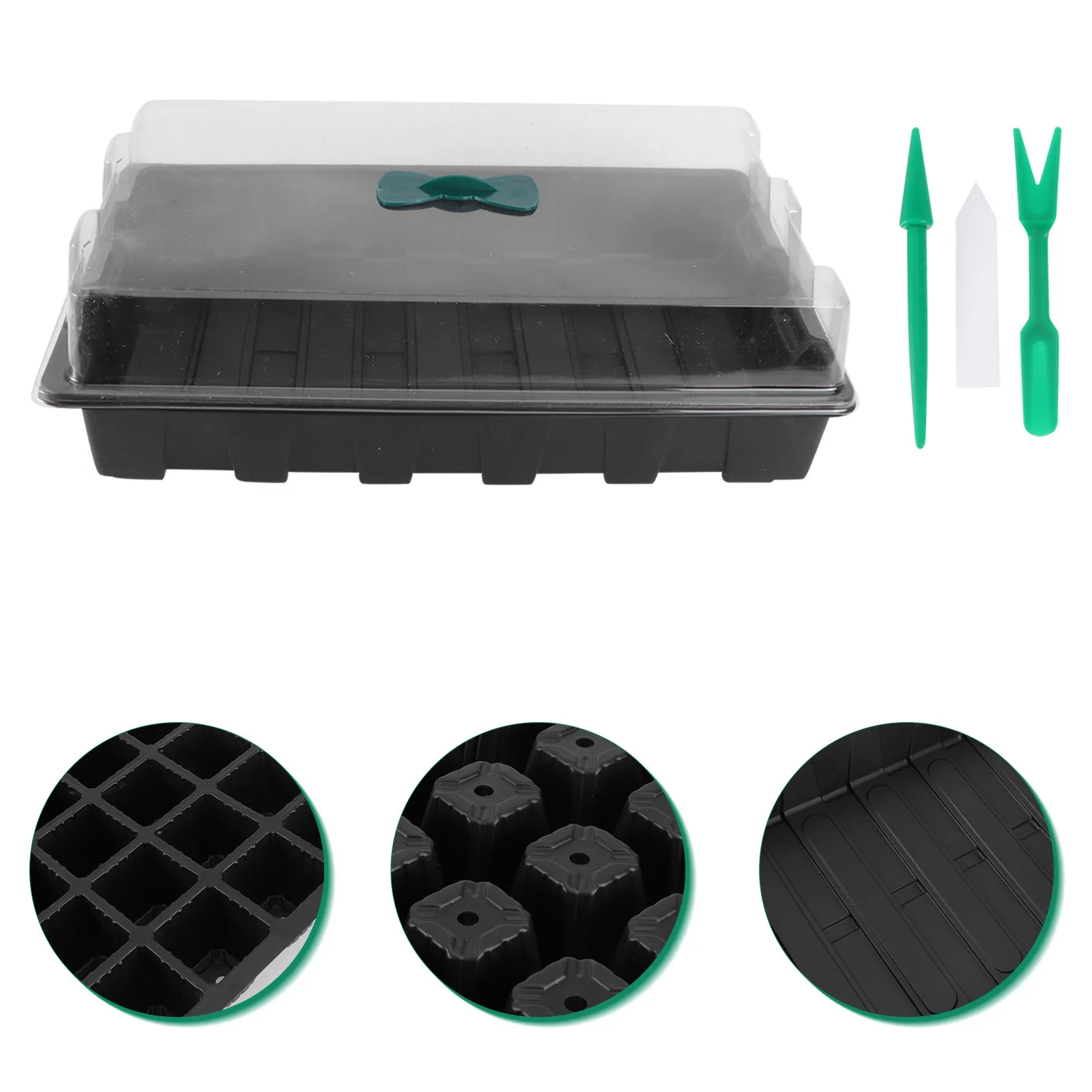 3 Sets 24-Hole Transparent Lid Germination Box Compact Removable Tools Durable Plastic Gardening Sprouting Box Set For Seed
3 Sets 24-Hole Transparent Lid Germination Box Compact Removable Tools Durable Plastic Gardening Sprouting Box Set For Seed