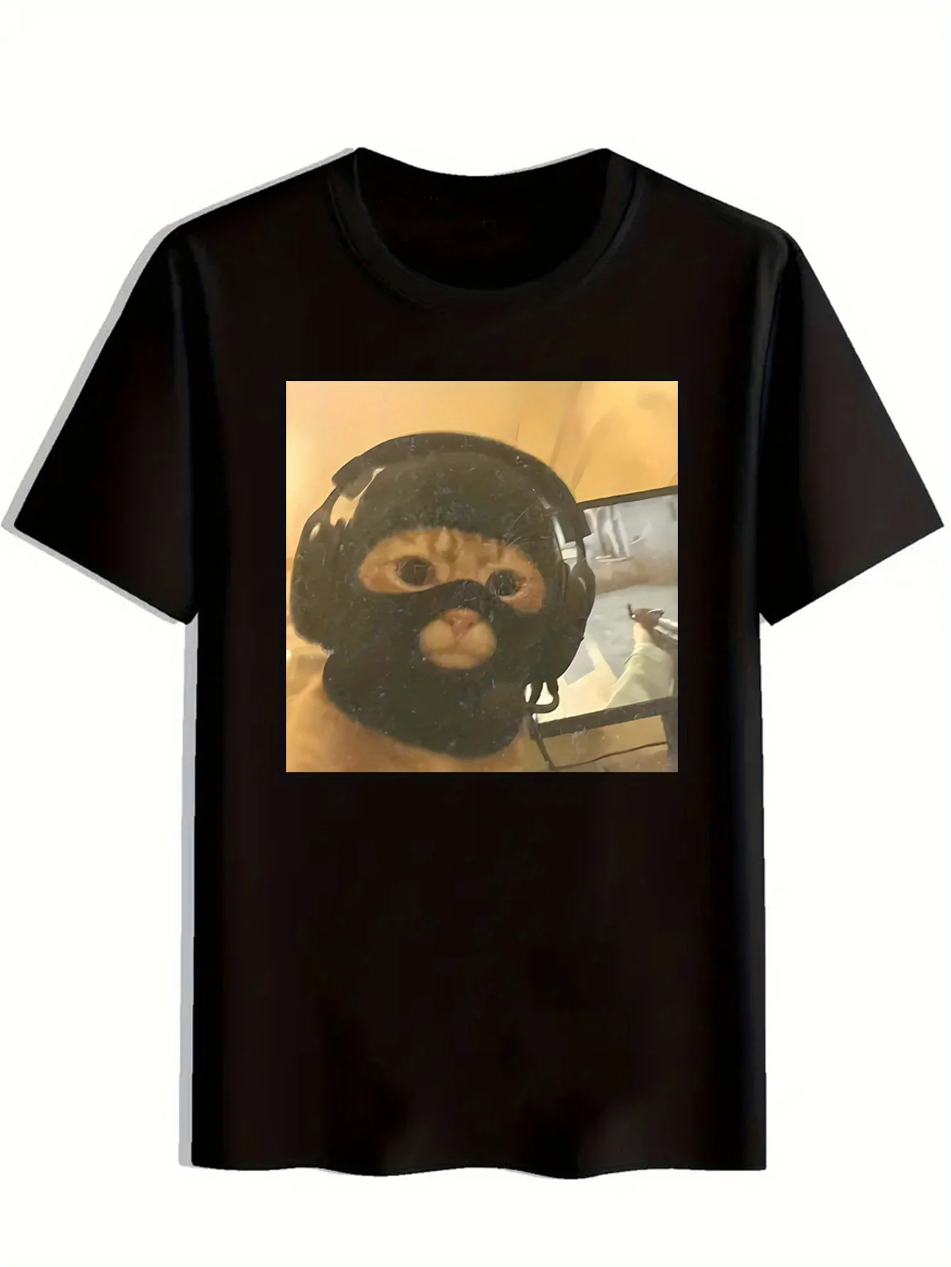 Смешная кошка-эмодзи с принтом спереди, футболка с короткими рукавами, удобный топ в уличном стиле,
Смешная кошка-эмодзи с принтом спереди, футболка с короткими рукавами, удобный топ в уличном стиле,