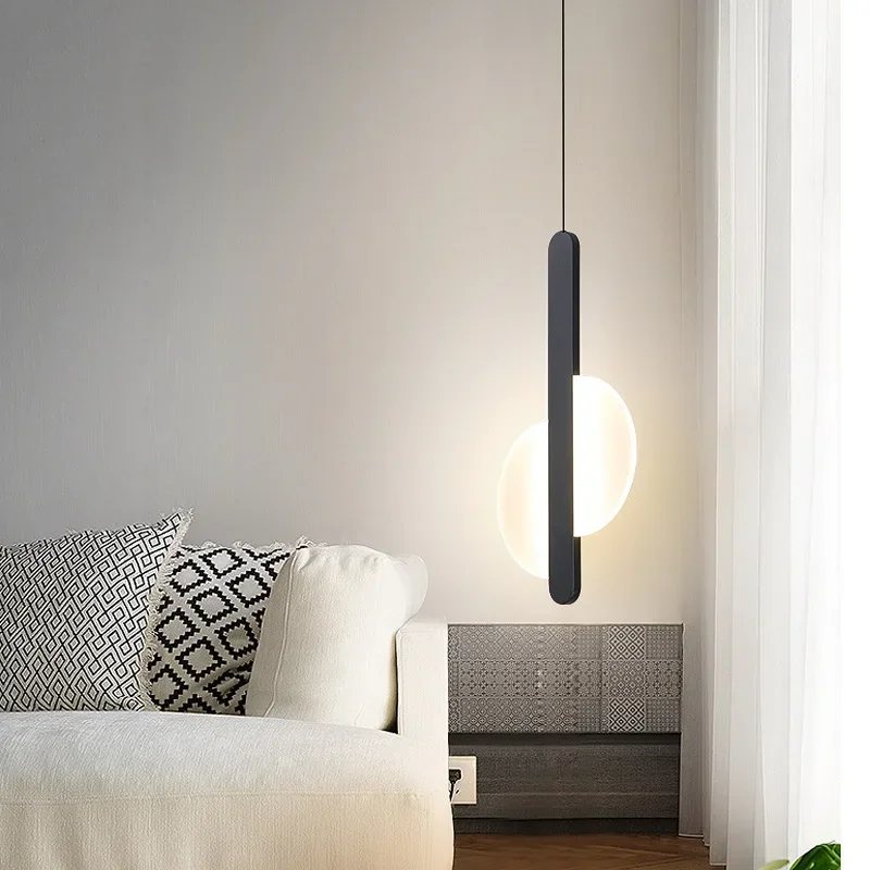 SANDYHA Stylish Modern Nordic LED Pendant Lamp Black Hanging Light Unique Indoor Lighting for Bedroom Living Room Home Decor
SANDYHA Stylish Modern Nordic LED Pendant Lamp Black Hanging Light Unique Indoor Lighting for Bedroom Living Room Home Decor