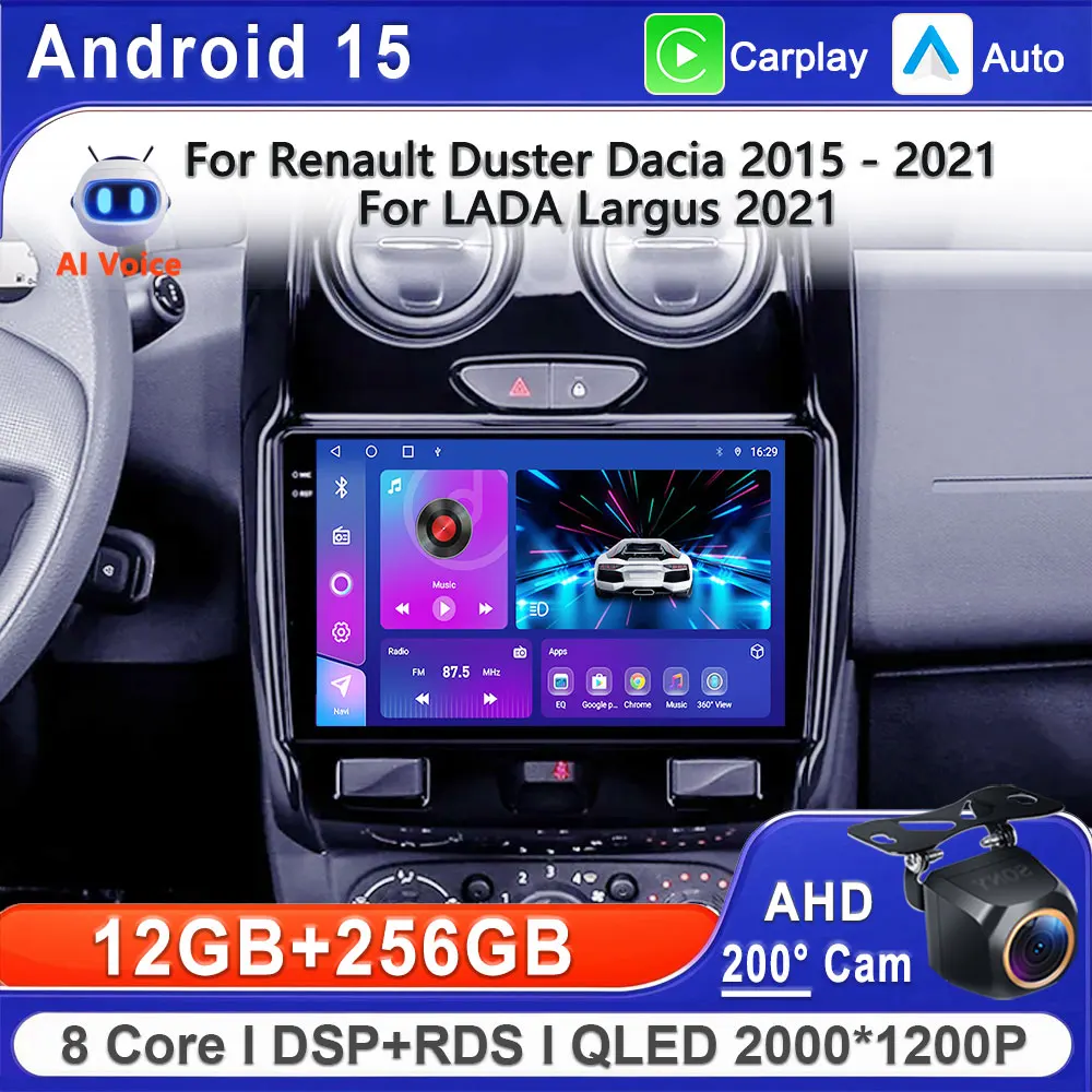 Android 15 For Renault Duster Dacia 2015 - 2021 For LADA Largus 2021 Car Radio Multimedia Video Player Navigation stereo GPS
Android 15 For Renault Duster Dacia 2015 - 2021 For LADA Largus 2021 Car Radio Multimedia Video Player Navigation stereo GPS