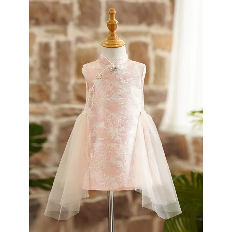 Mesh splicing Chinese style Costume Baby girl Birthday baptism Dress 2026 Child princess Dresses Girl's Party Gowns Kids Clothes
Mesh splicing Chinese style Costume Baby girl Birthday baptism Dress 2026 Child princess Dresses Girl's Party Gowns Kids Clothes