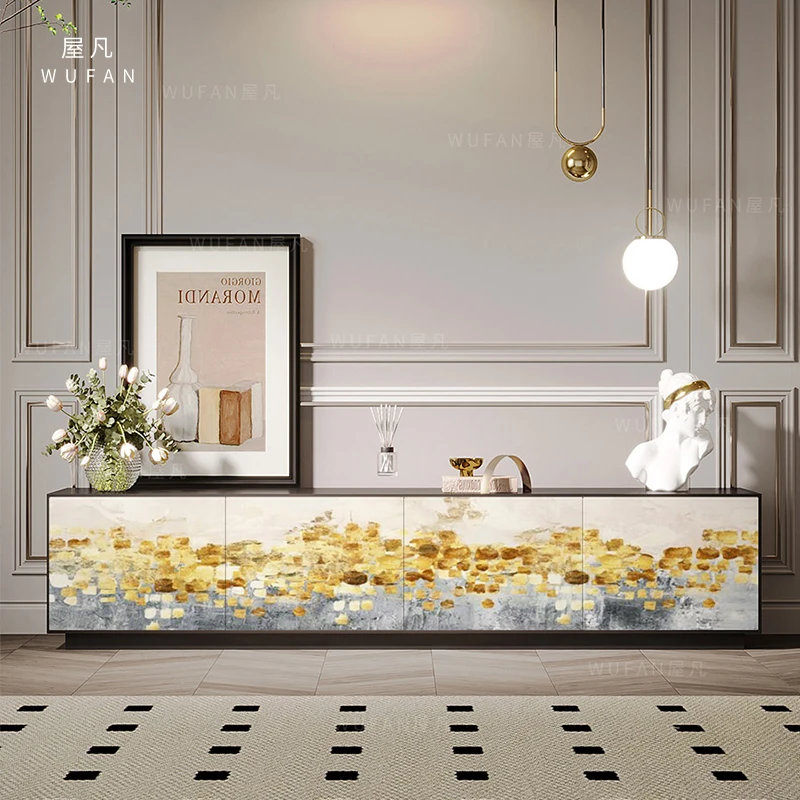 French retro TV cabinet Home storage locker Living room Lobby extended background wall decorative side
French retro TV cabinet Home storage locker Living room Lobby extended background wall decorative side