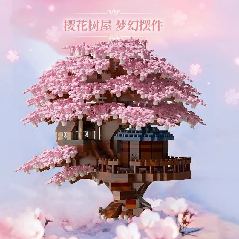 Sakura Tree Building Blocks Set Diy Cherry Blossom Bricks with Light Treehouse Model Ornament Romantic Gift for Christmas Gift
Sakura Tree Building Blocks Set Diy Cherry Blossom Bricks with Light Treehouse Model Ornament Romantic Gift for Christmas Gift