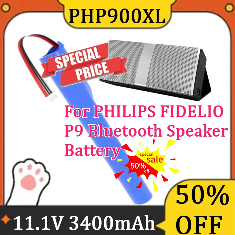 For PHILIPS FIDELIO P9 Bluetooth Speaker Battery PHP900XL Rechargeable Lithium Battery 11.1V 3.4AH 3400mAh Large Capacity
For PHILIPS FIDELIO P9 Bluetooth Speaker Battery PHP900XL Rechargeable Lithium Battery 11.1V 3.4AH 3400mAh Large Capacity
