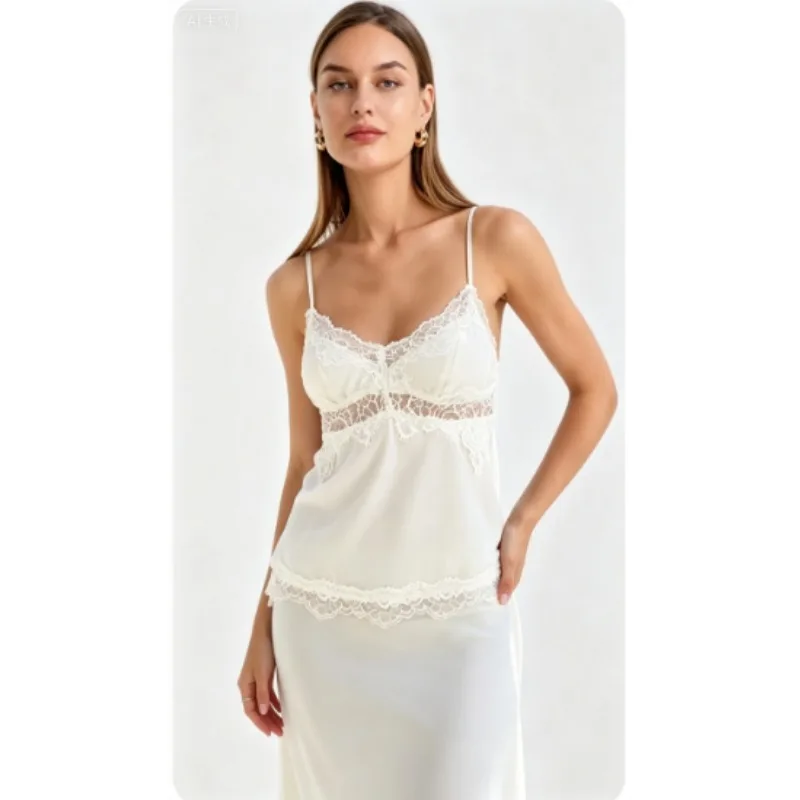 Spring/Summer 2026 Sweet Women's Lace Stitched Lace Suspender Top
Spring/Summer 2026 Sweet Women's Lace Stitched Lace Suspender Top