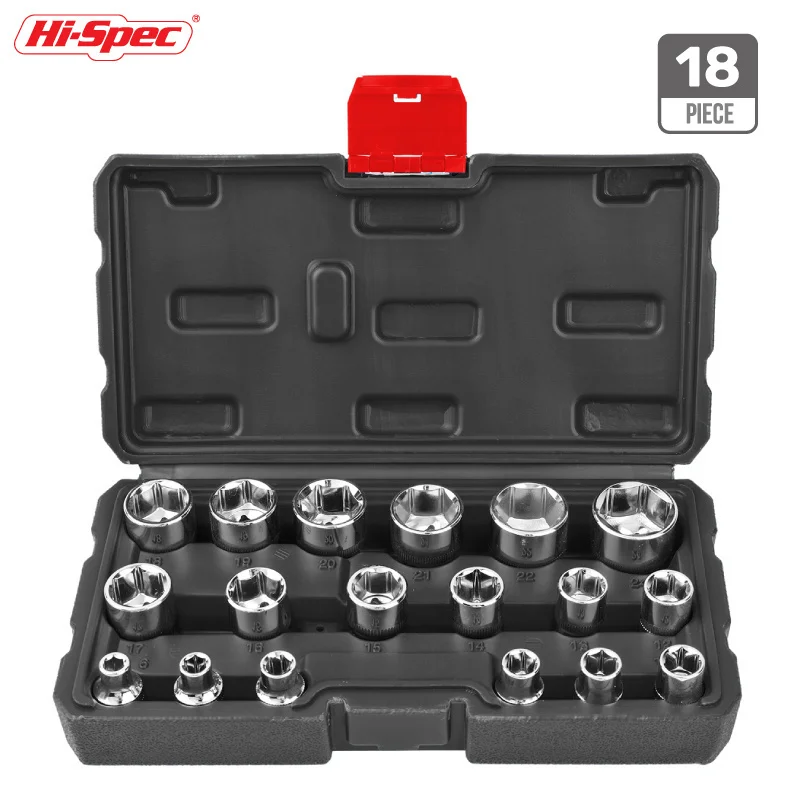 Hi-Spec 18 шт. 6-24 мм набор гнезд с шестигранным приводом 3/8 дюйма Комплект комбинированных гнездовых втулок для автомобиля аксессуары для двигателя набор инструментов с коробкой
Hi-Spec 18 шт. 6-24 мм набор гнезд с шестигранным приводом 3/8 дюйма Комплект комбинированных гнездовых втулок для автомобиля аксессуары для двигателя набор инструментов с коробкой