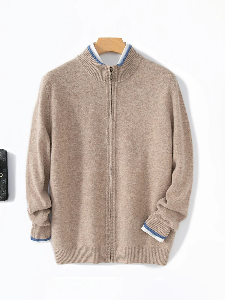 Choice Men Thick Pure Wool Sweater Coat Zipper Cardigan Autumn Winter Stand Collar Cable Knitting 100% Merino Wool Knitwear Tops
Choice Men Thick Pure Wool Sweater Coat Zipper Cardigan Autumn Winter Stand Collar Cable Knitting 100% Merino Wool Knitwear Tops