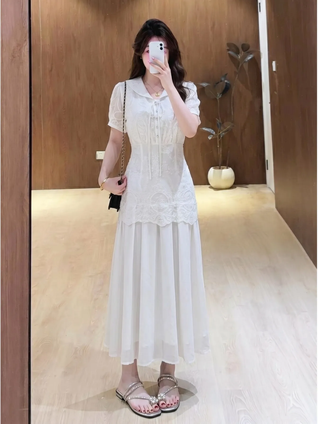 plus Size Korean Style A-Line Dress Naval Collar Slimming Design Summer New Arrival Women's Casual Long Dress High Waist
plus Size Korean Style A-Line Dress Naval Collar Slimming Design Summer New Arrival Women's Casual Long Dress High Waist