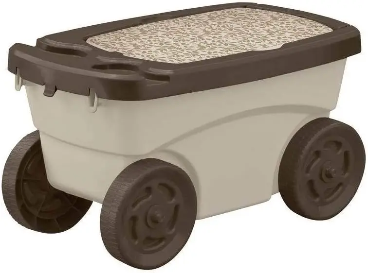 4-Wheel Garden Scooter with Cushioned Seat and Storage Bin for Easy Gardening Transport
4-Wheel Garden Scooter with Cushioned Seat and Storage Bin for Easy Gardening Transport