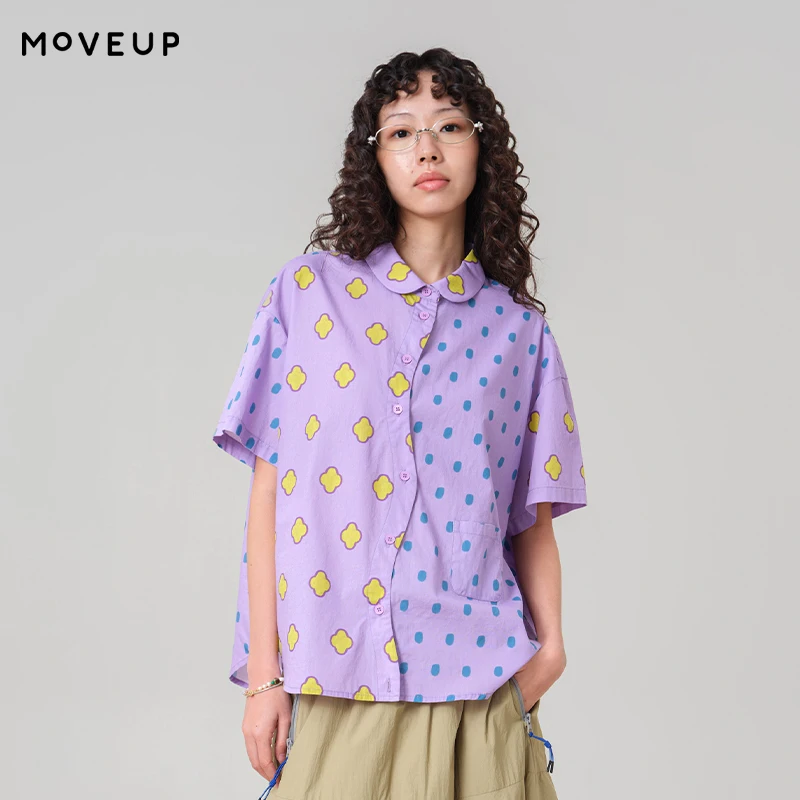 MOVEUP Casual Short Sleeved Lapel Shirt 2026 Summer New Pure Cotton Design Asymmetrical Geometric Print Top For Women 3ELX20423
MOVEUP Casual Short Sleeved Lapel Shirt 2026 Summer New Pure Cotton Design Asymmetrical Geometric Print Top For Women 3ELX20423