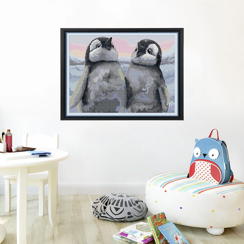 Cross Stitch Kit DMC Threads 11/16/14CT Fabric Printing Unprinted Needlework Set Home Decor Gift Joy Sunday Baby Penguin
Cross Stitch Kit DMC Threads 11/16/14CT Fabric Printing Unprinted Needlework Set Home Decor Gift Joy Sunday Baby Penguin