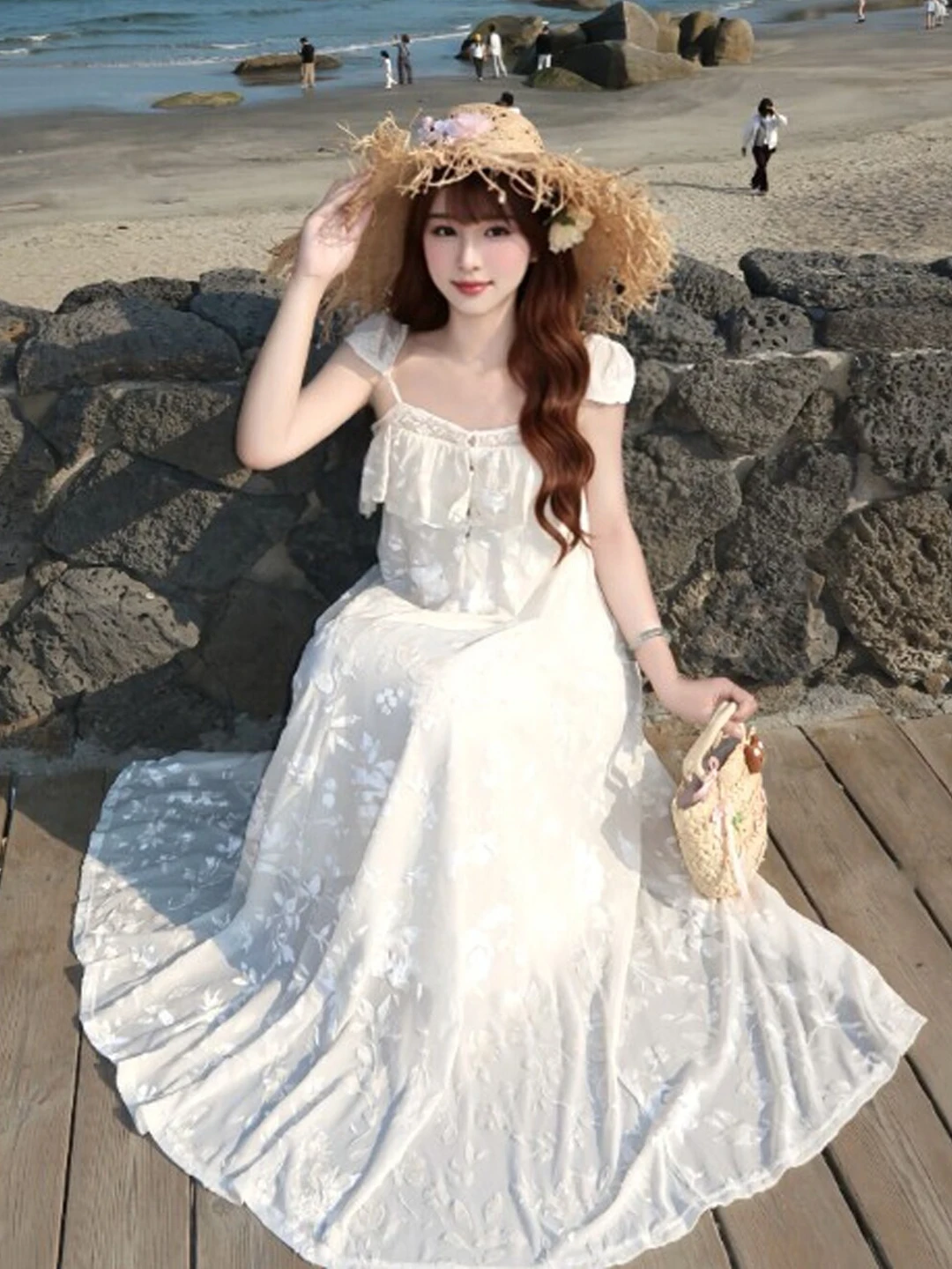 Summer Beach Beautiful White Strapless Dress Fairy Skirt Style High Waist Cotton Soft Medium Elasticity No Sleeve Women's Dress
Summer Beach Beautiful White Strapless Dress Fairy Skirt Style High Waist Cotton Soft Medium Elasticity No Sleeve Women's Dress