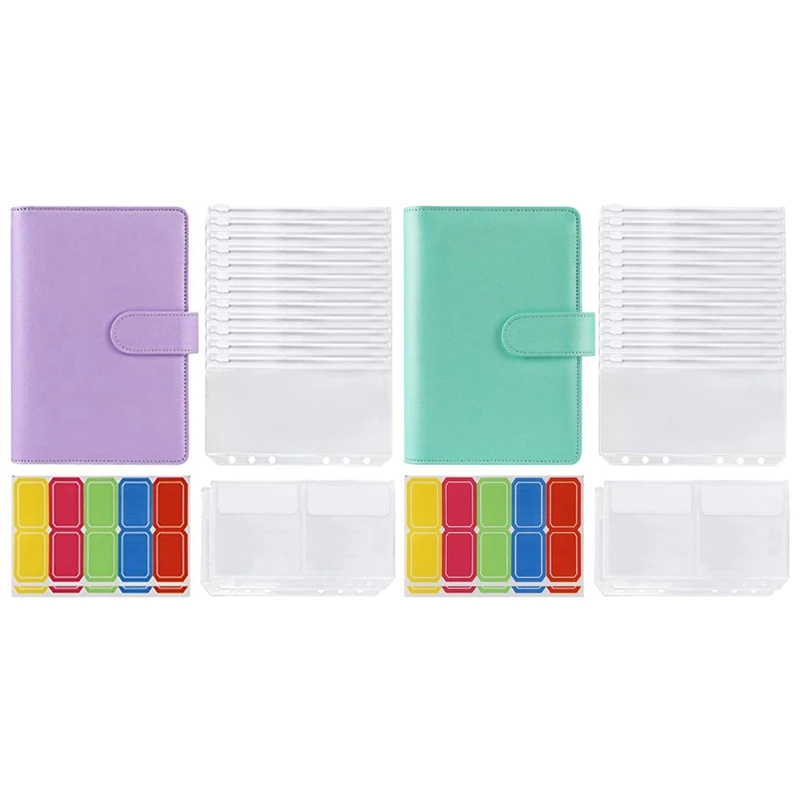 2Set 14 Binder Bags A6 With Leather Binder Cover, 6 Rings Budget Binder With Cash Envelope (Purple&Green)
2Set 14 Binder Bags A6 With Leather Binder Cover, 6 Rings Budget Binder With Cash Envelope (Purple&Green)