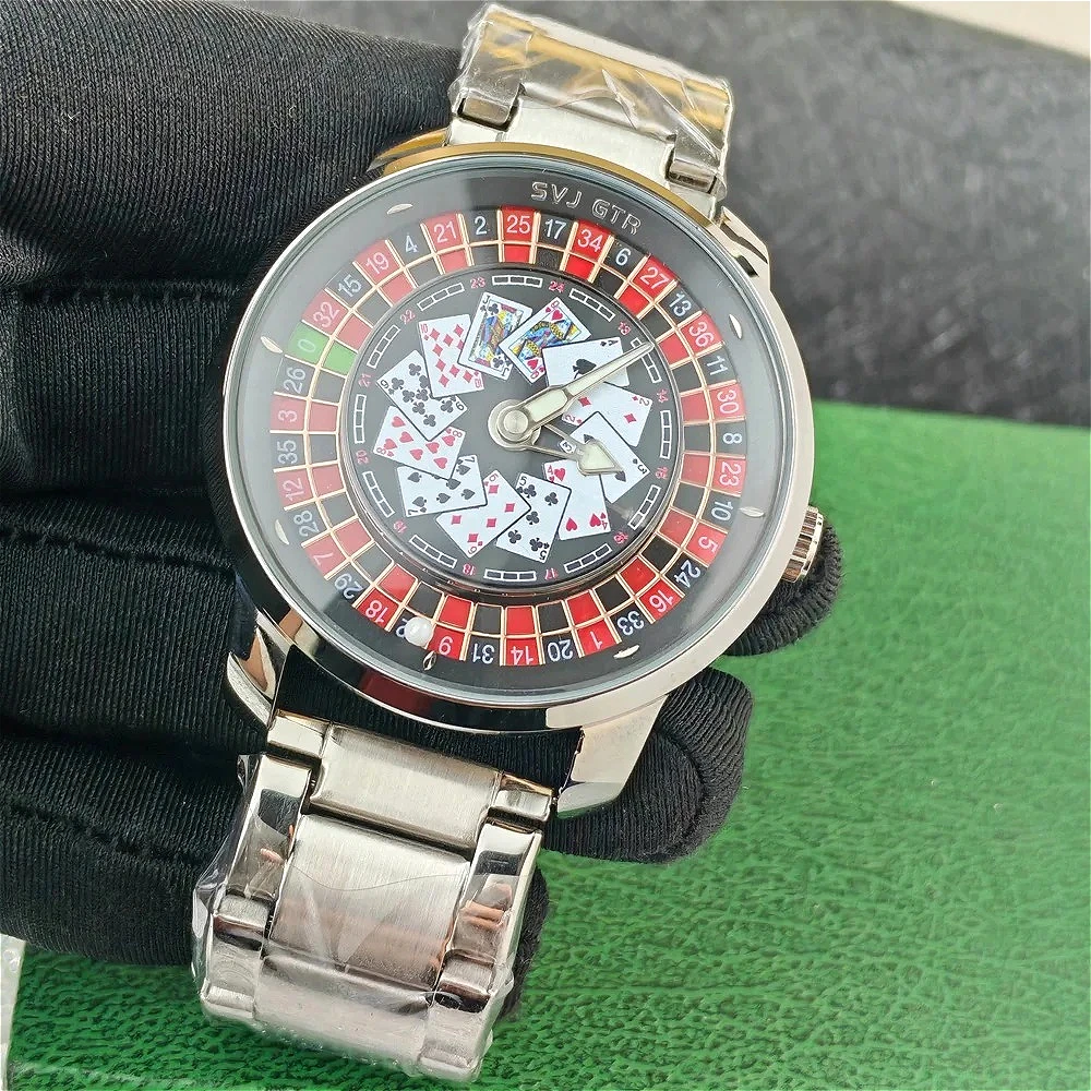 Roulette Desktop Quartz Watch Men Rotating Dial Las Vegas Theme Watches Men Waterproof Leather Metal Strap Luminous Wristwatch
Roulette Desktop Quartz Watch Men Rotating Dial Las Vegas Theme Watches Men Waterproof Leather Metal Strap Luminous Wristwatch